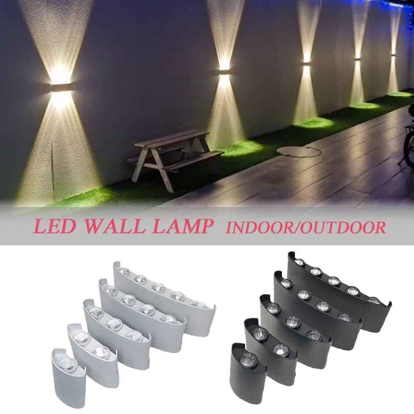 LED Wall Lamp 2W 4W 6W 8W 10W AC 85-265V Waterproof IP66 High Brightness Indoor And Outdoor Garden Decorative Lamp