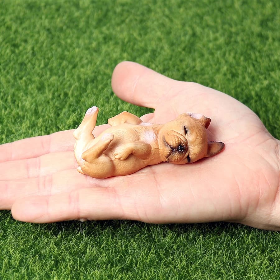 Simulation Solid French Bulldog Animal Figures, Collectible Dog Ornaments, Indoor Home Party Decor Birthday Present for Kids