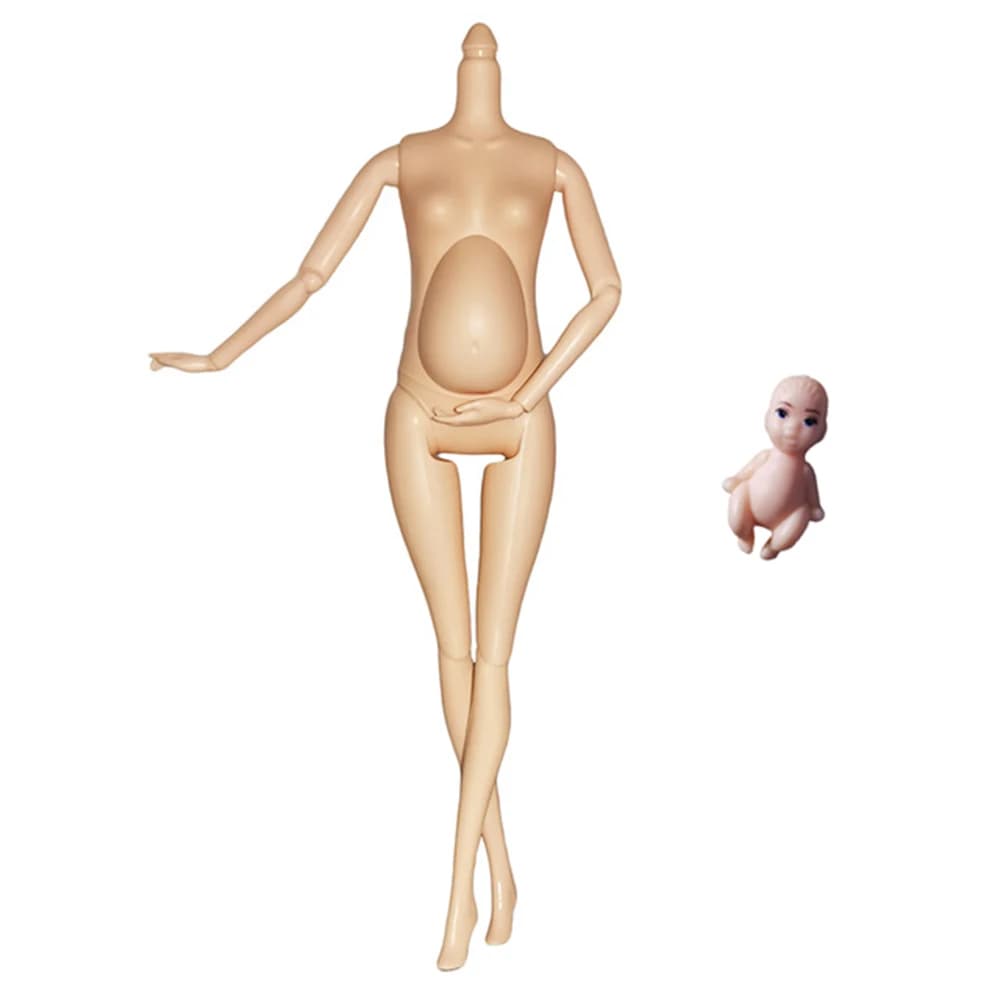 Big Belly Childing 29cm Doll Girls Play House Toy Pregnancy with a reborn Baby Have a Baby In Her Tummy Real Pregnant Mother