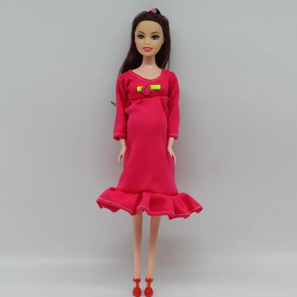 Big Belly Childing 29cm Doll Girls Play House Toy Pregnancy with a reborn Baby Have a Baby In Her Tummy Real Pregnant Mother