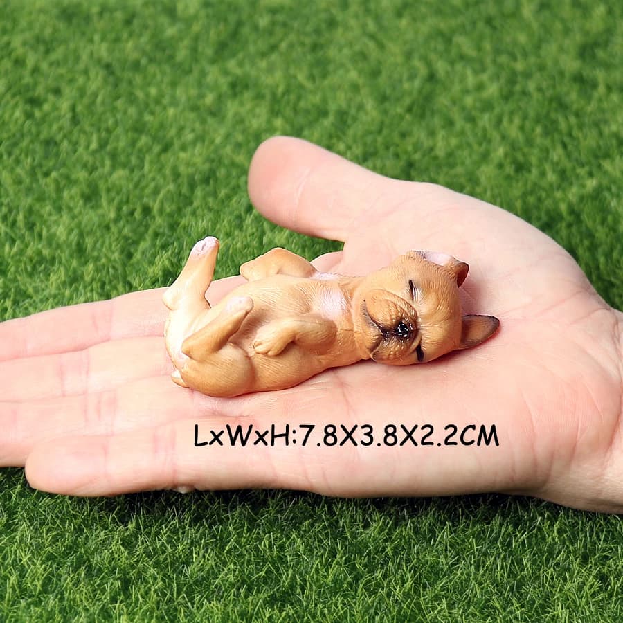 Realistic French Bulldog Pet Dog Family Animal Model Figure Toy Collection Cake Topper,Garden Plant,Automobile Decoration