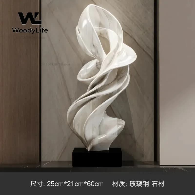 Home Decorations Modern Abstract Sculpture Ornaments Luxury Living Room Decor Accessories Handicrafts Floor Ceiling Art Decorati