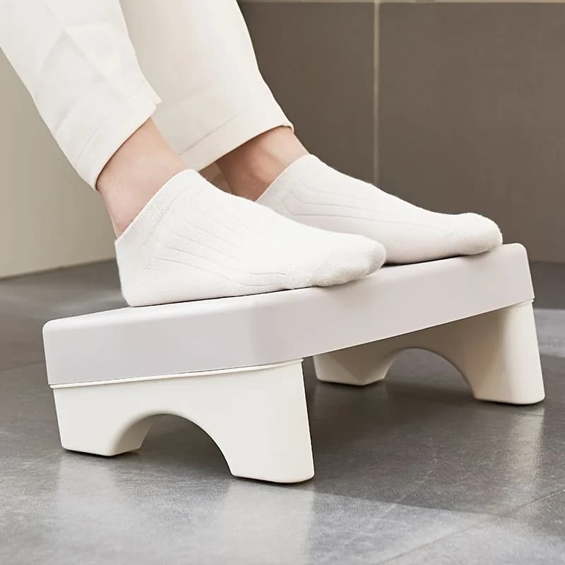Ergonomic PP Footrest for Office Desk. Fits Under Desk, Use at Work, Sofa & Study. Comfortable & Space-Saving.