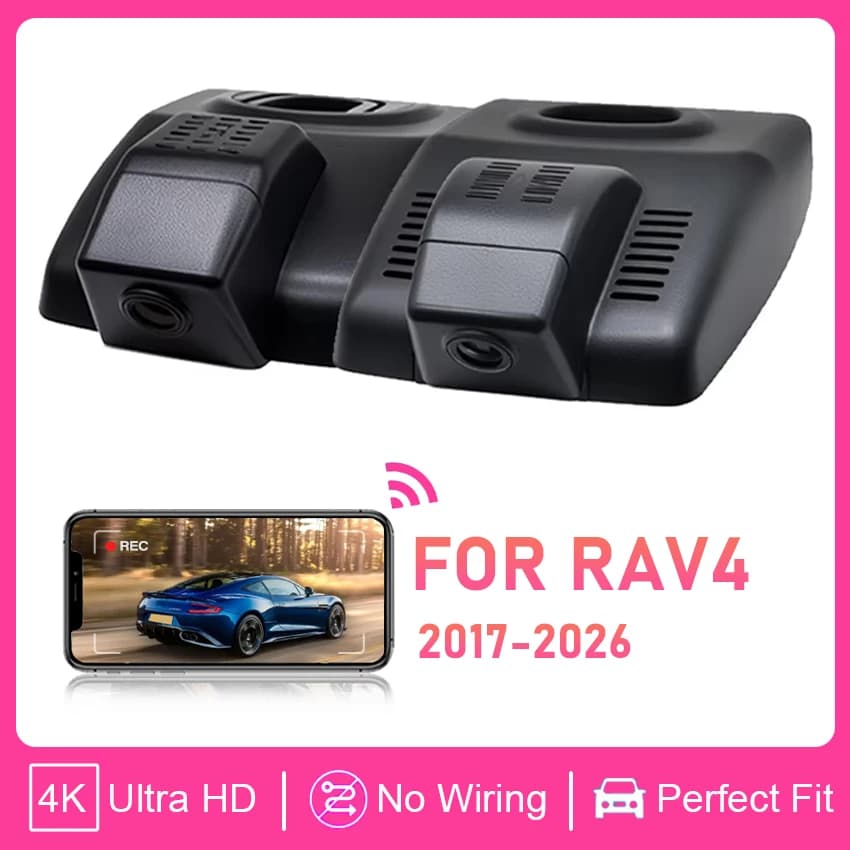 Dash Cam 4K for Toyota RAV4 XA50 XA40 (2017~2025) & Venza & Harrier,Car DVR Camera Recorder,OEM Design,Dashcam for RAV4