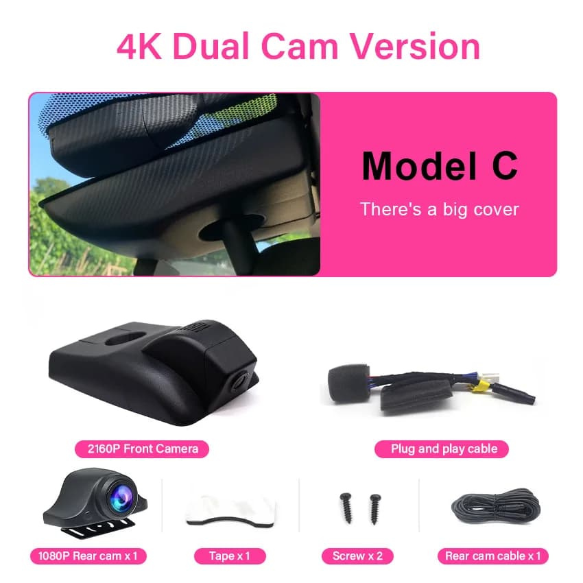 Dash Cam 4K for Toyota RAV4 XA50 XA40 (2017~2025) & Venza & Harrier,Car DVR Camera Recorder,OEM Design,Dashcam for RAV4