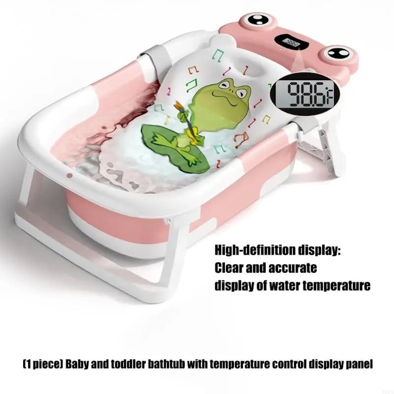 Baby Bath Tub with Removable Pad with Ergonomic Support & Comfort Not Slip Infant Bathtub for Newborns to Toddler Use A2UB
