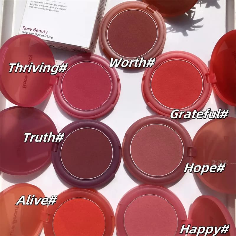 Rare Beauty Liquid Blush Cream Sheer Dewy Finish Lasting Blendable Multi-use Cheek Lip Tint Portable Gentle Makeup Gift for Girl