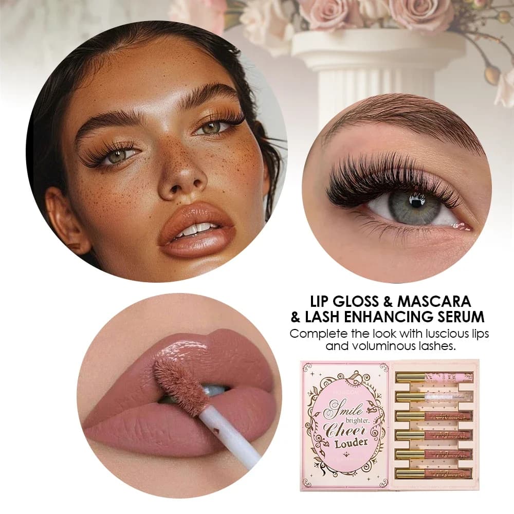 5‑Page Full Face Makeup Kit, Matte & Shimmer Eyeshadow, Blush, Contour, Lip Gloss Mascara for Versatile Makeup Looks