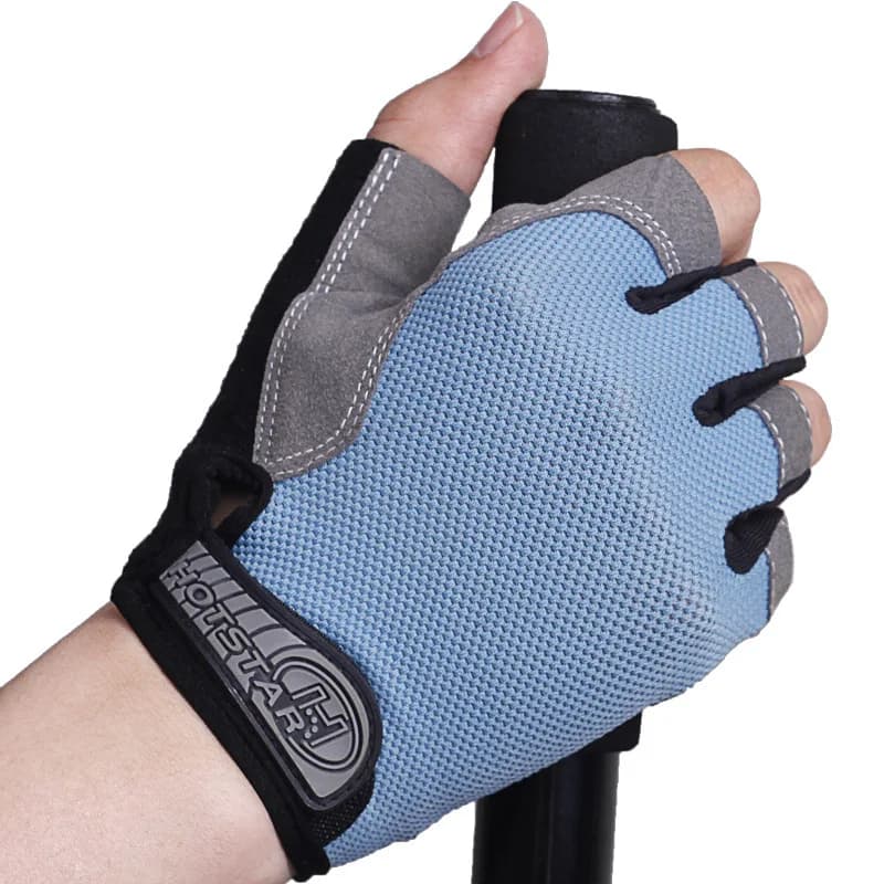 Gym Anti Slip Half Finger Gloves Breathable Dumbbells Gloves Men Women Elastic Shock Exercise Sports Gloves for Cycling Bicycle
