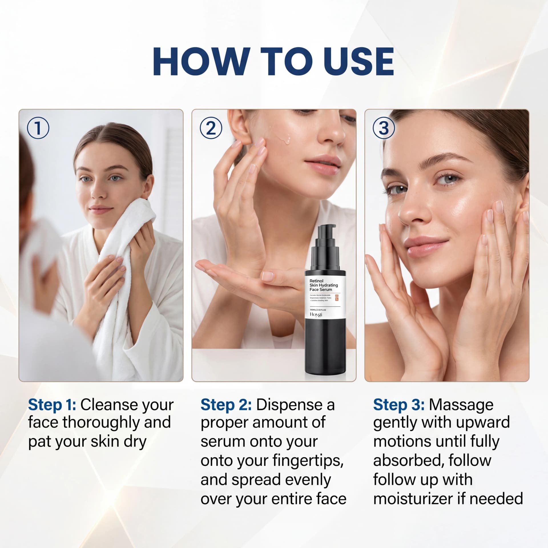 Retinol Renewal Serum Hydrating Moisturizing Gentle Smooth Anti Aging Brightening Face Nourishing Essence Daily All Skin Types