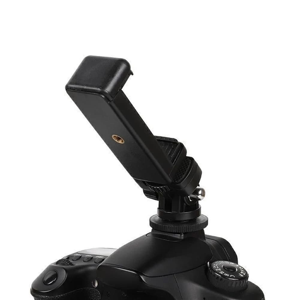 Phone Mount for Camera Hot Shoe Mobile Phone Clip Holder Monitor Flexible Tripod Adapter for Canon Nikon Sony DSLR Camera