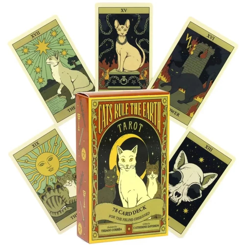 Cats Rule The Earth Tarot Deck 78 Vintage Cat Themed Tarot Cards Divination Tool For Tarot Practitioners And CatLoversCollection