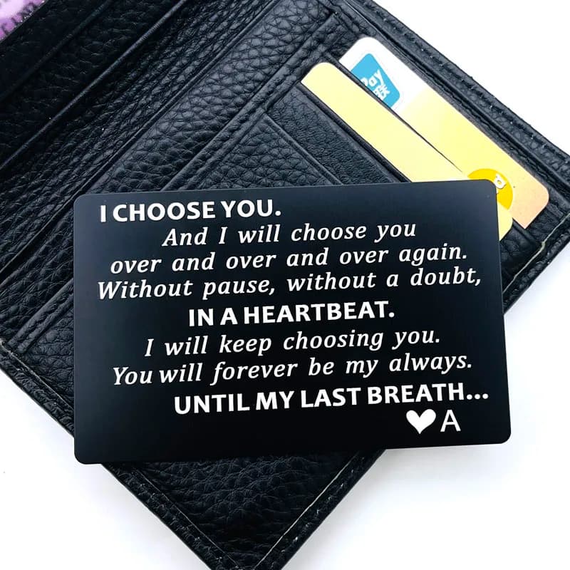 Christmas Gifts for Men Valentines Day Card Valentine Gifts for Husband  I Choose You Groom's Gifts Romantic Gifts for Him