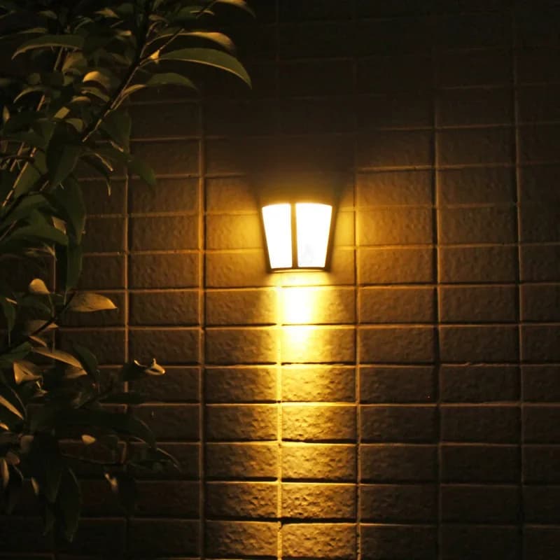 LED Solar Wall Lamp for Outdoor Garden Courtyard Fence Landscape Garage Decoration Atmosphere Lighting Fixtures