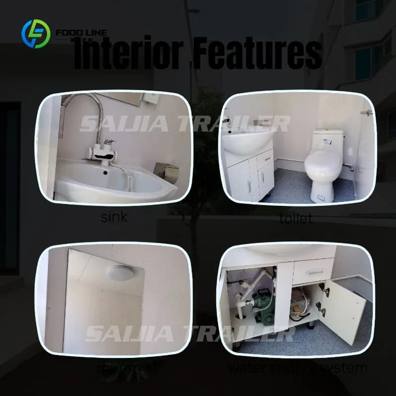 Outdoor Luxury Shower and Toilet Cabin with Mobile Bathroom Facilities for Camping and Events Restroom Trailer