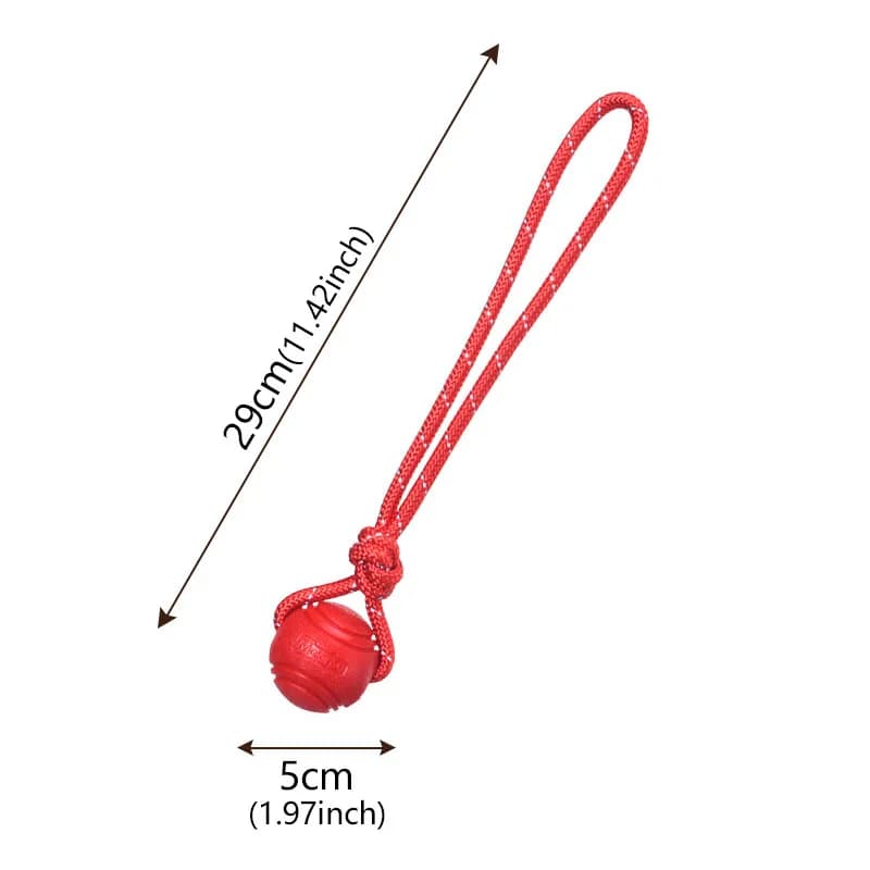 Dog Training Ball on Rope Cotton Rope Ball Nontoxic Durable Toy for Small Medium Dogs Interactive Pull Throw for Indoor Outdoor