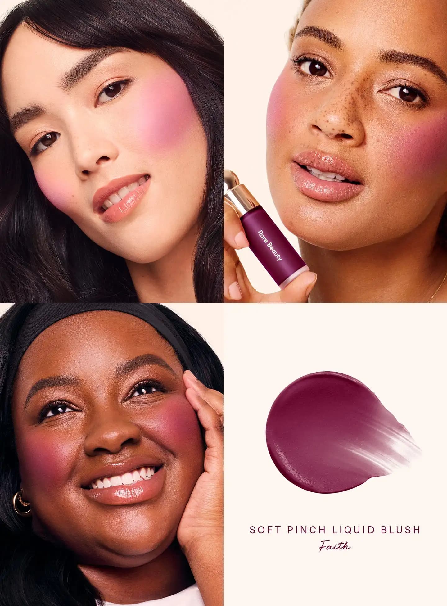 Rare Beauty Hope Grateful Happy Joy Lucky Love Encourage Believe Virtue Worth Blush  Plump Seamless Long Lasting Seamless Makeup