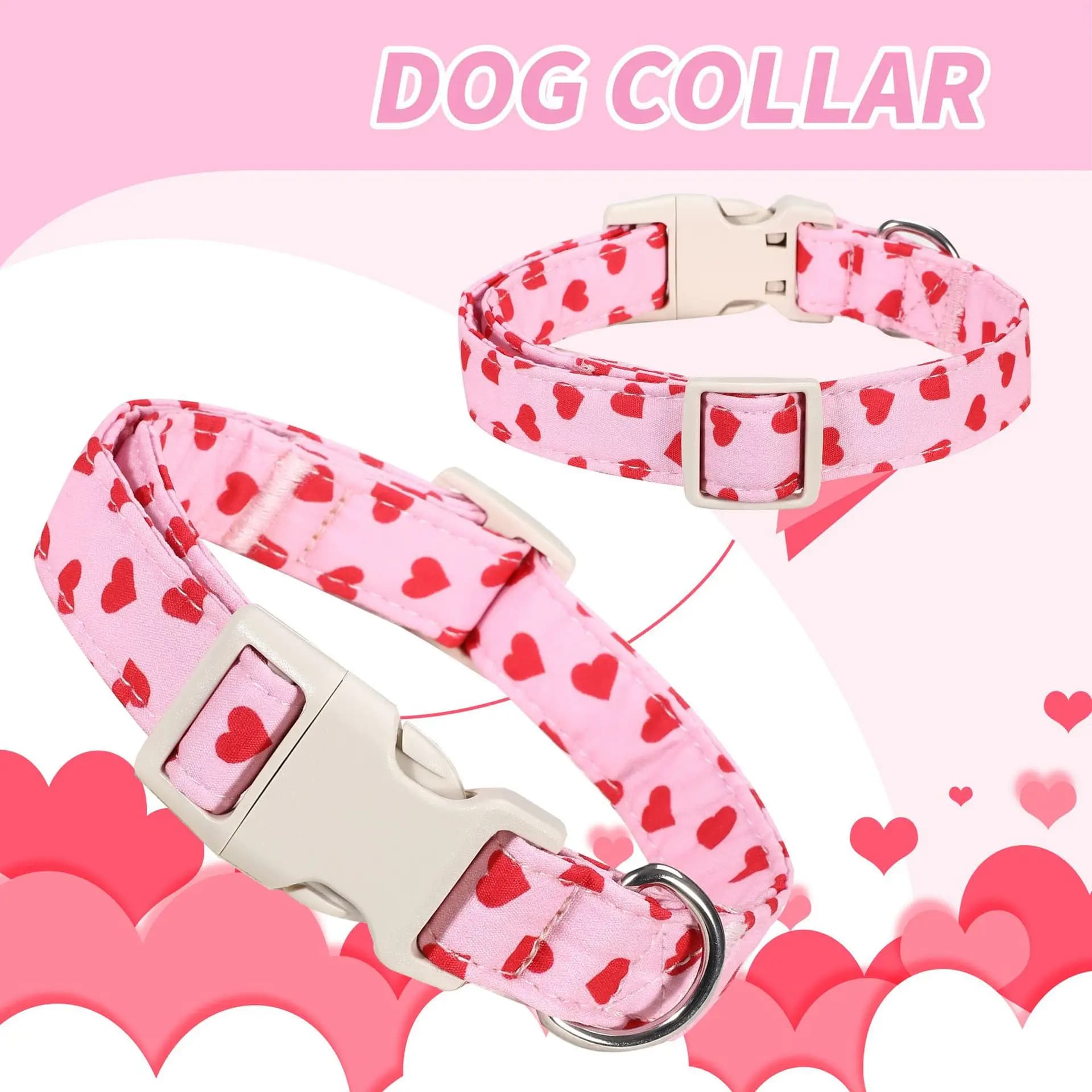 Dog Collar Can Be Hung with A Leash, Anti-lost, Explosion-proof, Adjustable, Comfortable Collar for Large, Medium and Small Dogs