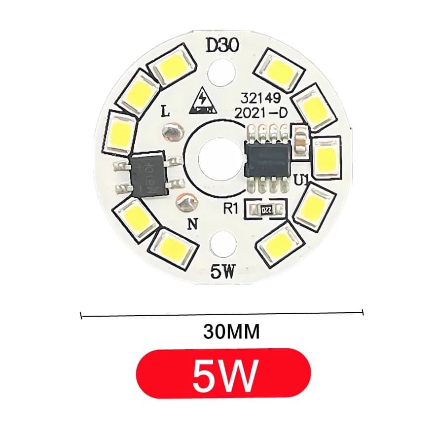 LED Chip for Lamp Bulb 3W 5W 7W 9W 12W SMD 2835 Round Light Beads AC 220V-240V Bulb Chip Lighting Spotlight 90 Lumen/W