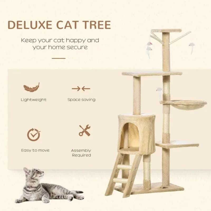 Cat Tree Suitable For Pet Toys，Condo, Jump Platforms, Hanging Toys For Cats