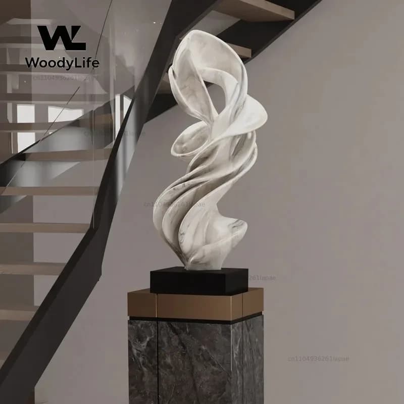 Home Decorations Modern Abstract Sculpture Ornaments Luxury Living Room Decor Accessories Handicrafts Floor Ceiling Art Decorati