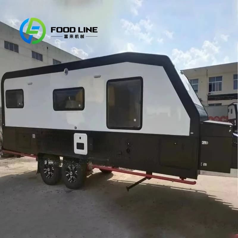 Customized Offroad Outdoor Pop Up Camper Trailer Portable Travel RV Caravan with Bathroom for Camping Trips