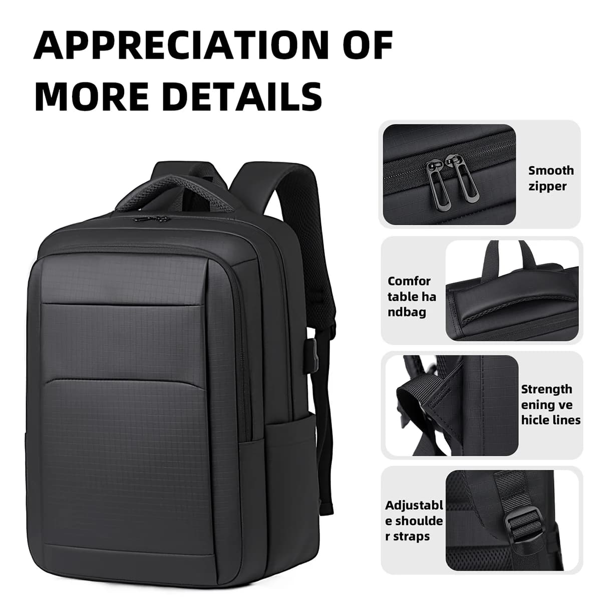 Backpack for Men, Large Capacity, Lightweight Travel Backpack, Commuting Business Computer Bag, High School and College Student Bag