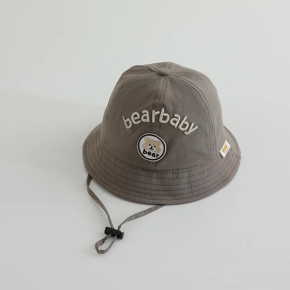 Cute Bear Baby Bucket Hats Korean Boy Girl Summer Uv Protection Fisherman Caps Kids Outdoor Sunshade Panama Basin Caps