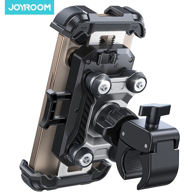Joyroom Motorcycle Phone Mount Anti Vibration Phone Holder for Motorcycle Handlebar Bike Phone Mount for iPhone for 4.7-7”Phone