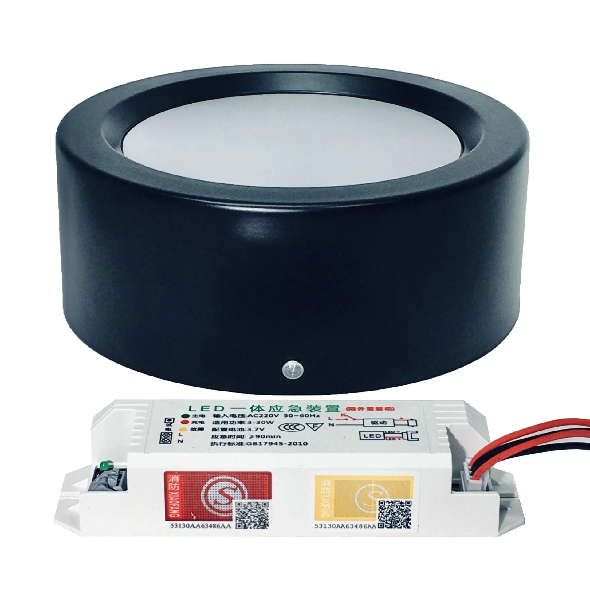 LED Emergency Light, Smart Lamp, Surface Mounted, Downlight, Lighting, Dual Surface, 5Inch, 12W