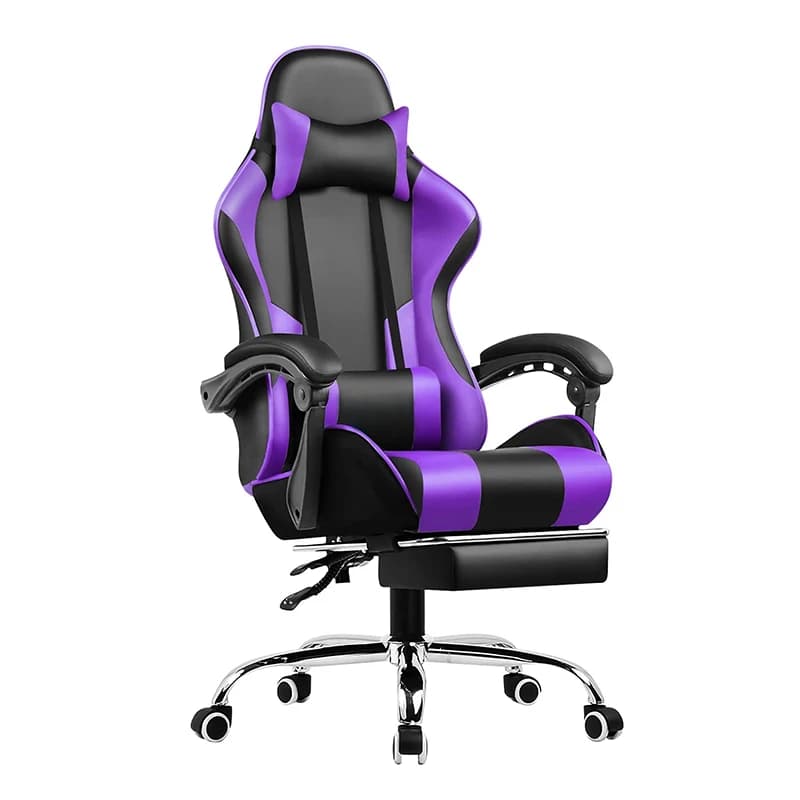 Gaming Chair Computer Chair with Footrest and Lumbar Support  Height Adjustable Game Chair