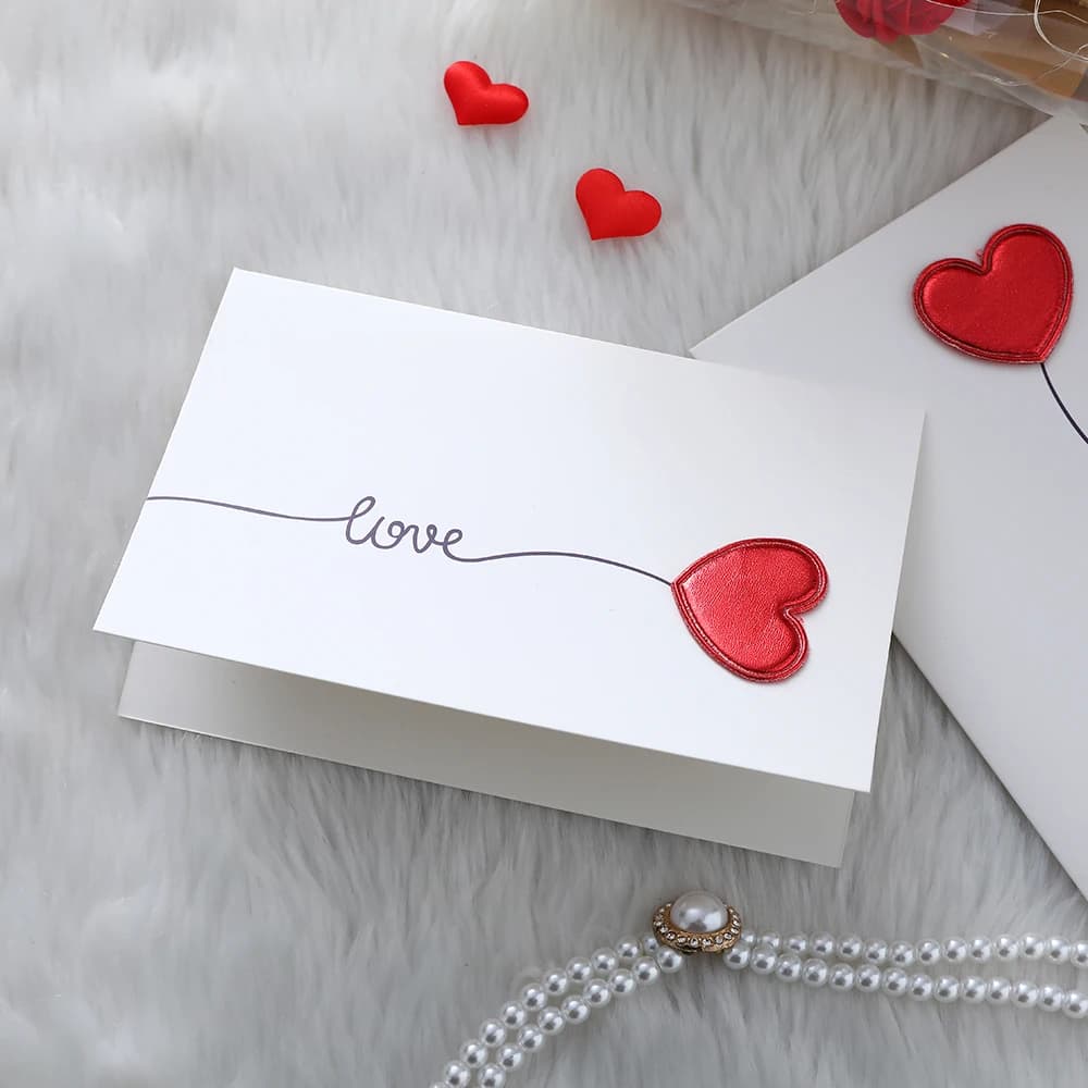 Love Postcard Valentines Day Gift Cards Wedding Invitation Greeting Cards Anniversary for Couples Handmade Valentines Day Gift