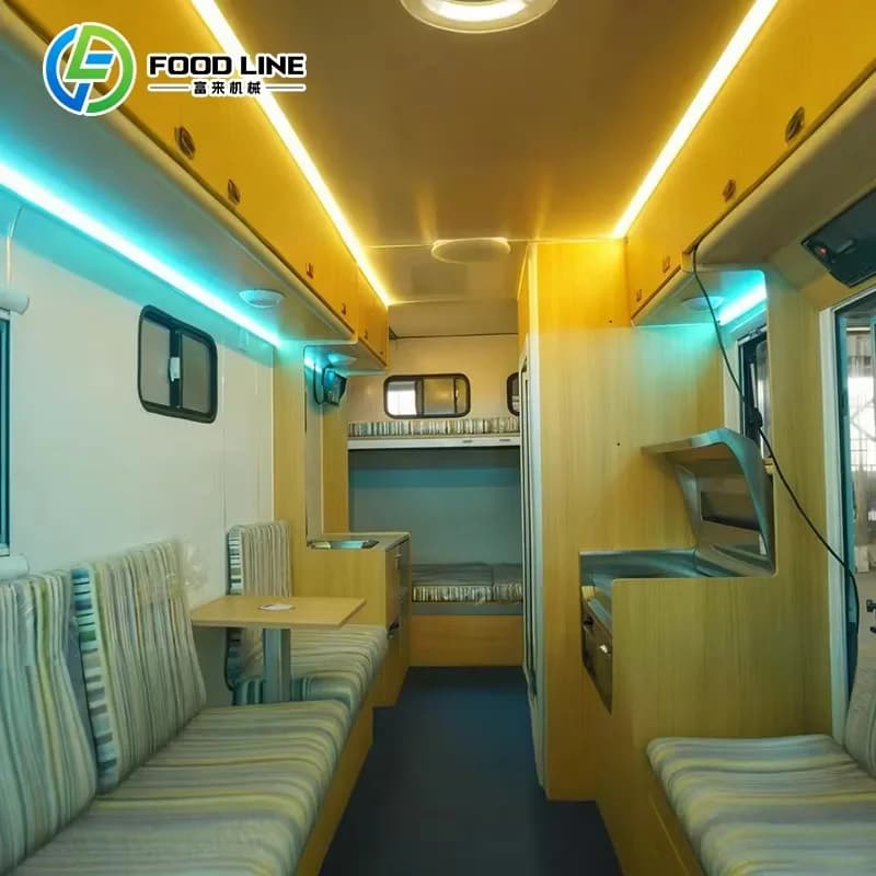Customized 4 Passenger Outdoor Campsite Lodging Trailer, Family Travel Caravan Built with Bathroom for Outdoor Holiday Camping