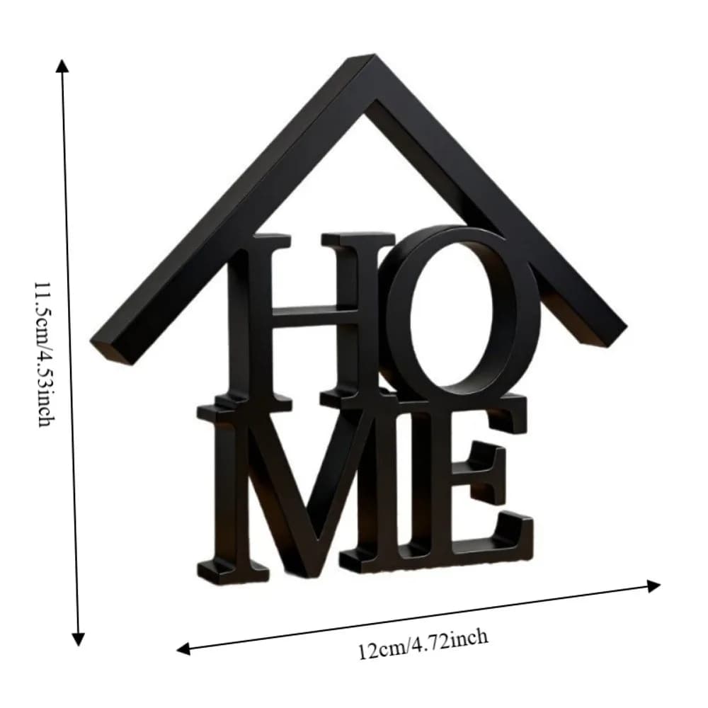 Creative House-Shaped Home Ornaments Geometric Letter Simple Desktop Decoration 3D Printed Home Decor Housewarming