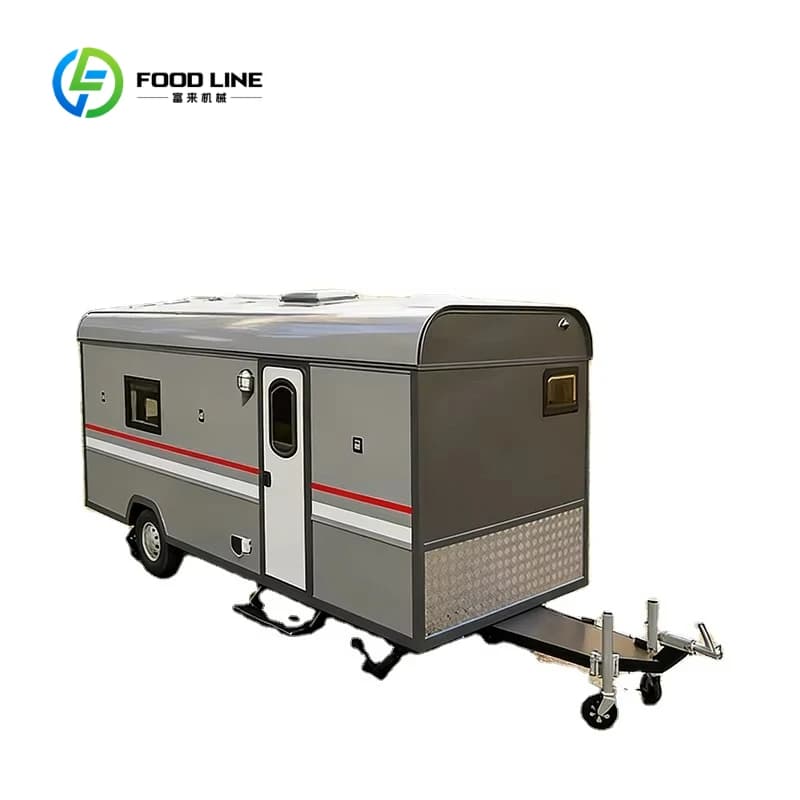 Customized 4 Passenger Outdoor Campsite Lodging Trailer, Family Travel Caravan Built with Bathroom for Outdoor Holiday Camping
