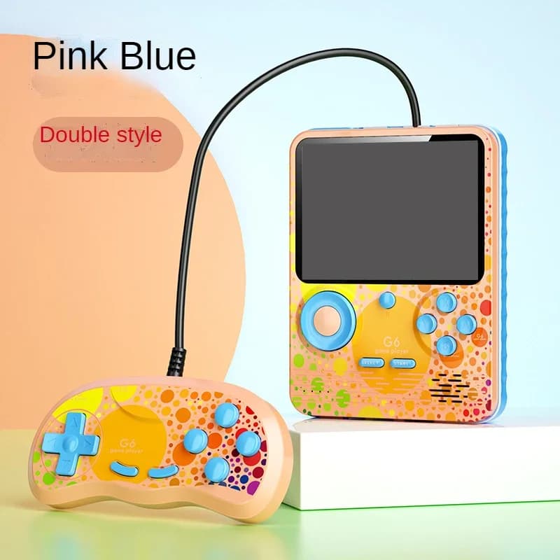 G6 Game Console 3.5 Inch Screen Handheld Portable Support 2 Players Video Gaming Machine for Kids