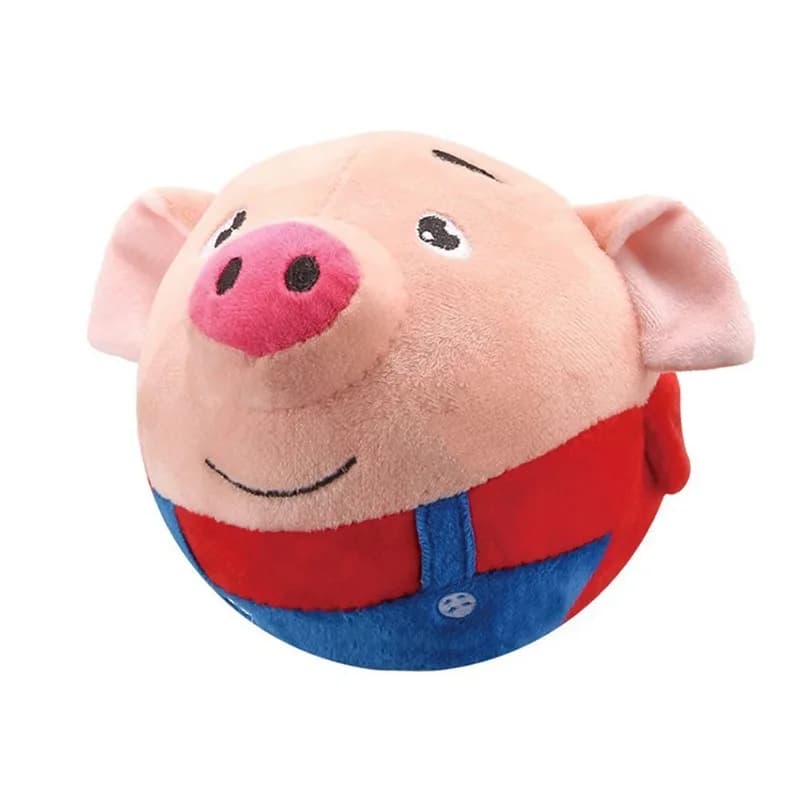 Pet Electronic Toy Cat Ball Pet Bouncing Jump Ball Music Vibration Bite Puppy Ball Interactive Dog Chewing Moving PlushDoll Toy