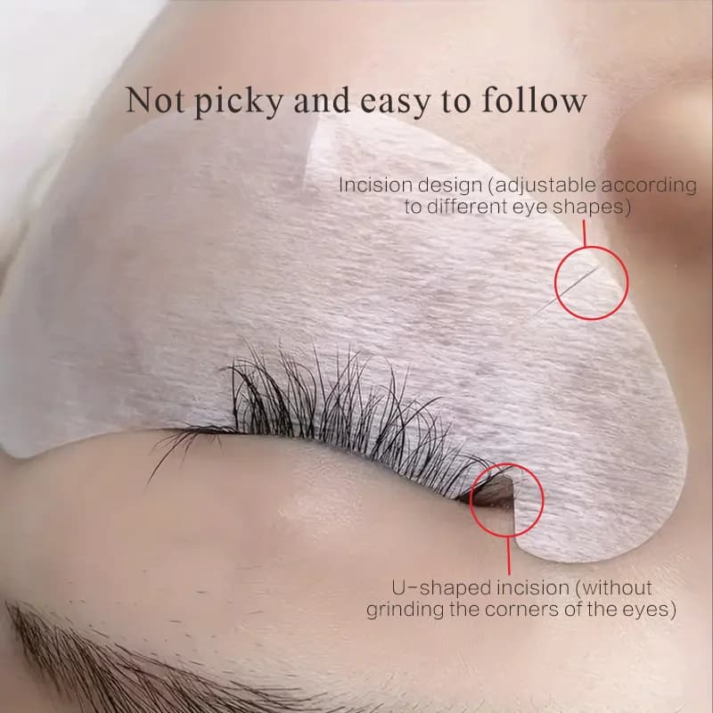 50/100Pairs Eye Patches Under Eyelash Pads for Building Hydrogel Paper Patches Lint Free Stickers for False Eyelashes