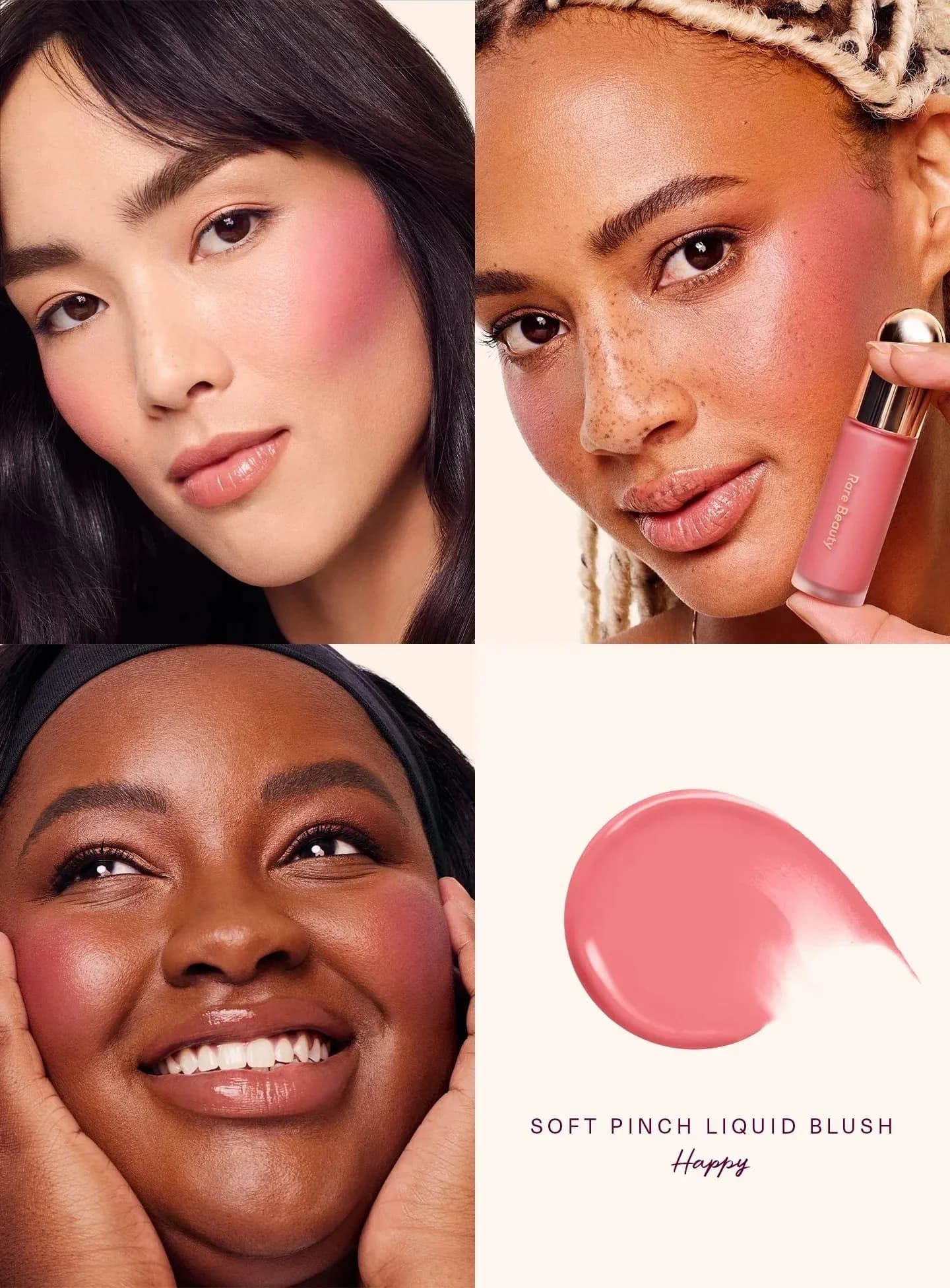 Rare Beauty Liquid Blush Silky Long-lasting Plumping Moisturizing Makeup Hope Love Happy Virtue Joy Grace Lucky Beauty With Box