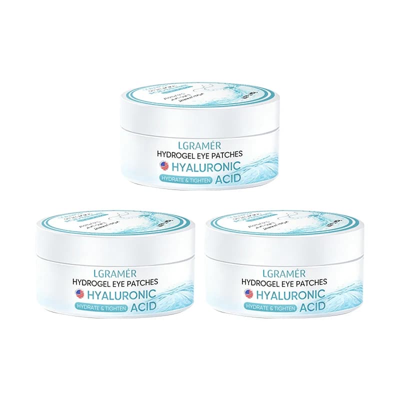 Blue Collagen Gel Eye Patches with Hyaluronic Acid, Hydrating Under Eye Mask for Puffy Eyes, Dark Circles, Eye Bags & Fine Line