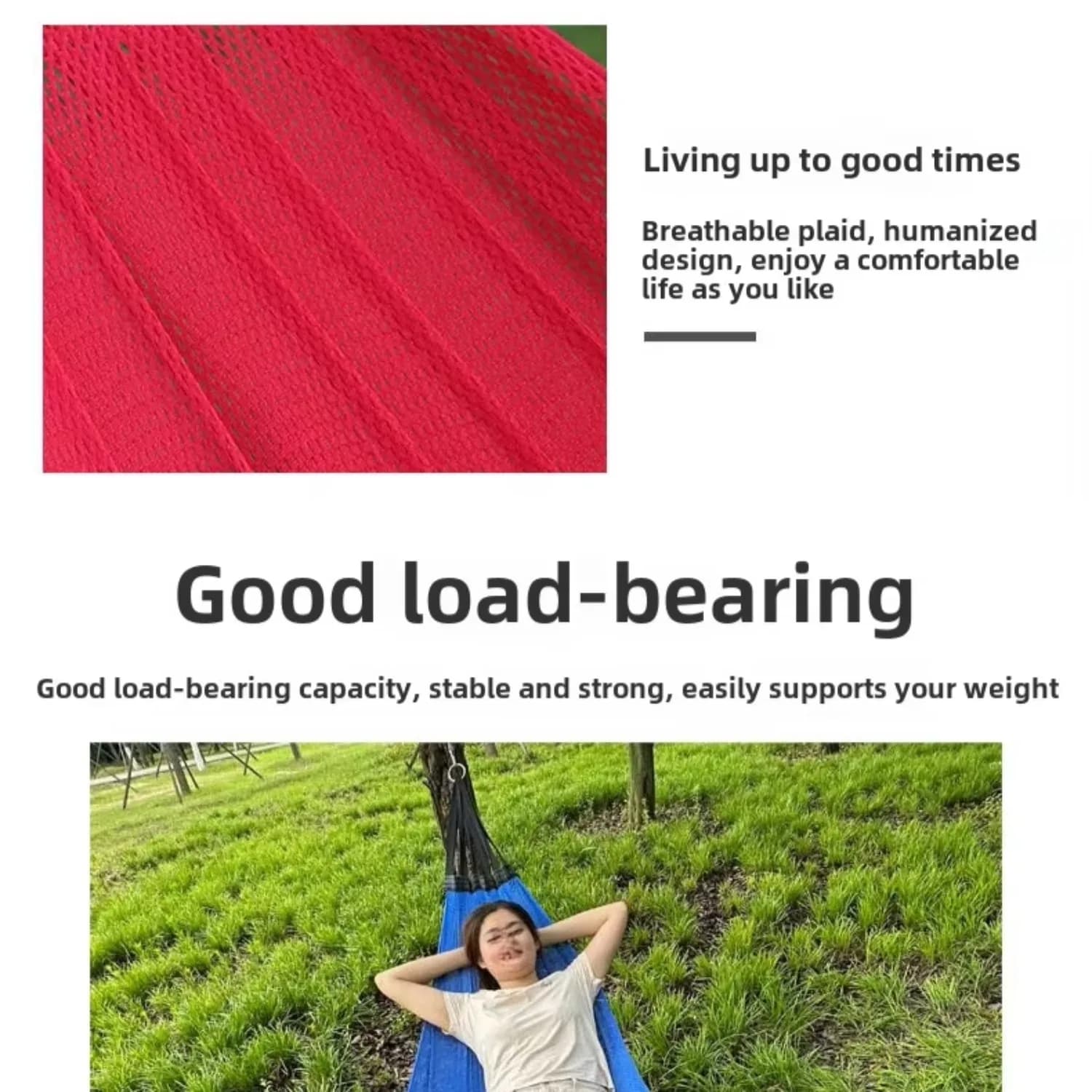 Campout Outdoor Hammock, Anti-Fall Camping Travel Item, Outdoor for All Ages Multi-Purpose for the Yard
