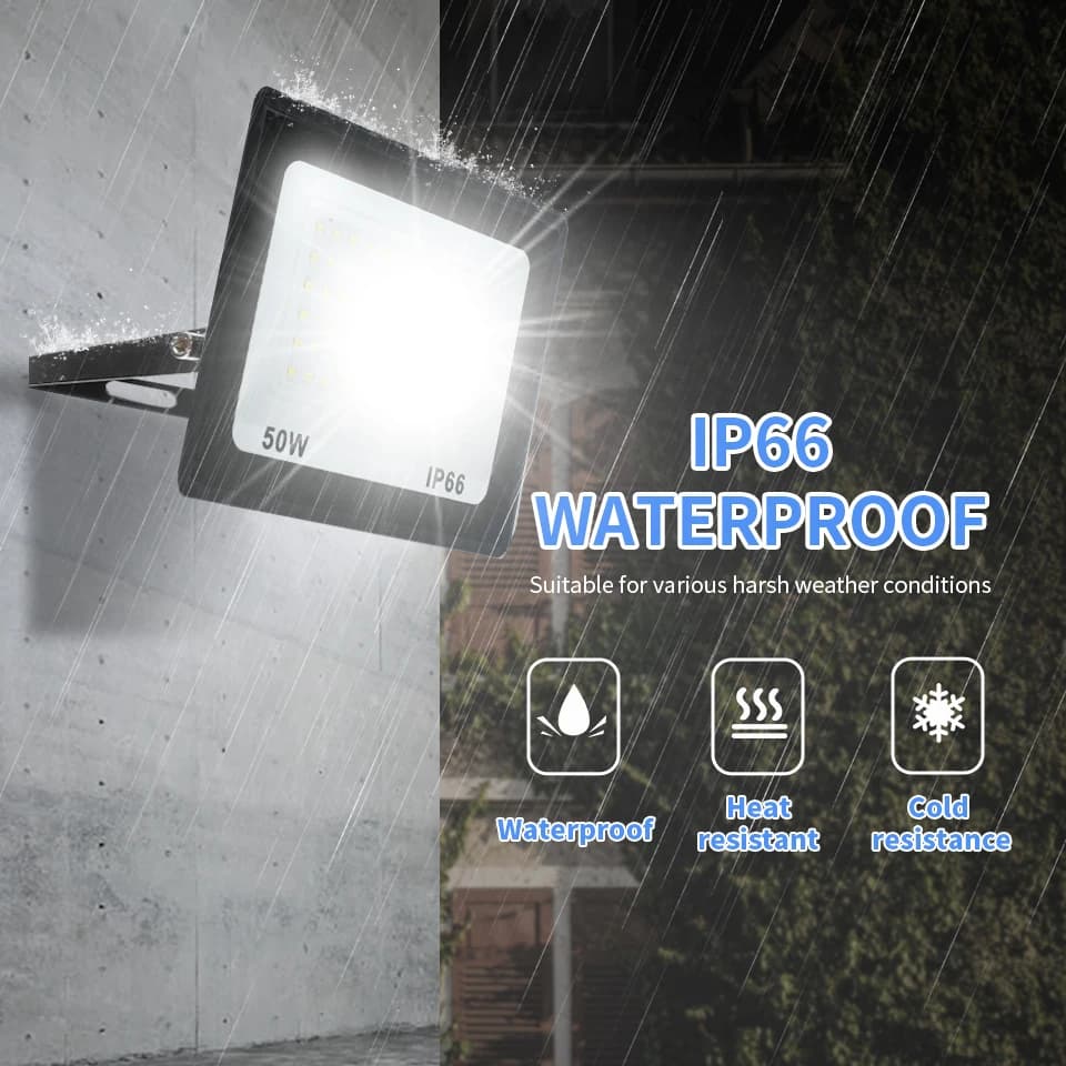 LED Flood Light 10W 20W 30W 50W 100W AC 220V LED Floodlight IP66 Waterproof Reflector Spotlight Street Light Outdoor Garden Lamp