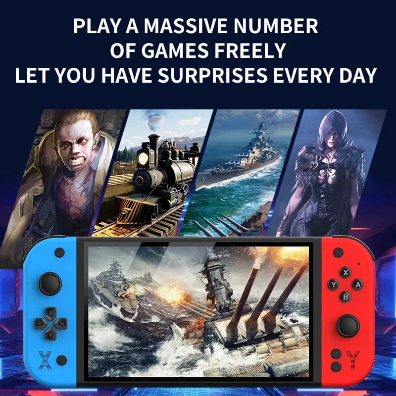 G90 Portable Handheld Game Console 7-inch IPS HD Screen Retro Gaming Arcade for PSP/PS1 64G TV Game Controller For Children Gift