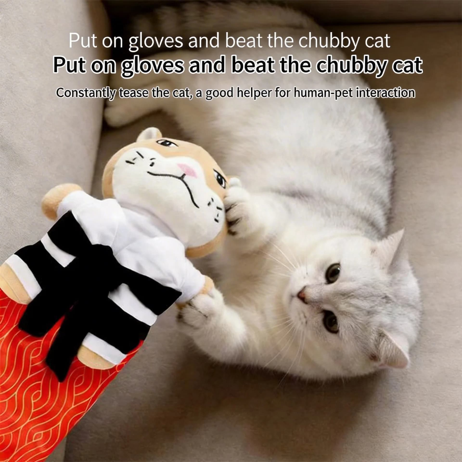 Cat Gloves Are Wrestling Toys With Sturdy Protective Pads, Suitable for Playing with Pets and Used for Training and Exercise.