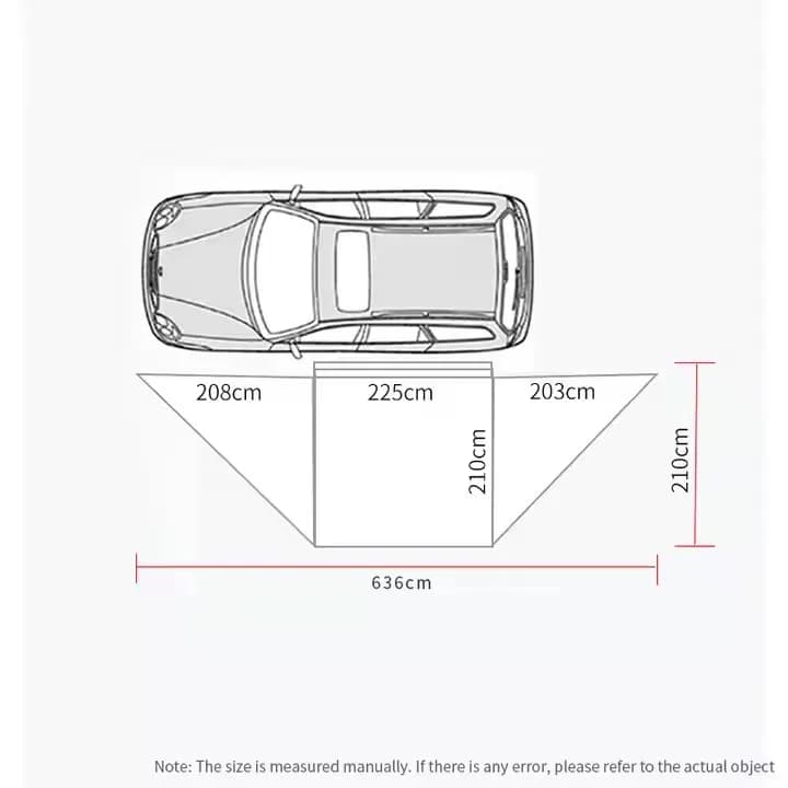 Weather-Resistant Vehicle-Mounted 180-Degree Outdoor Camping Freestanding Awning