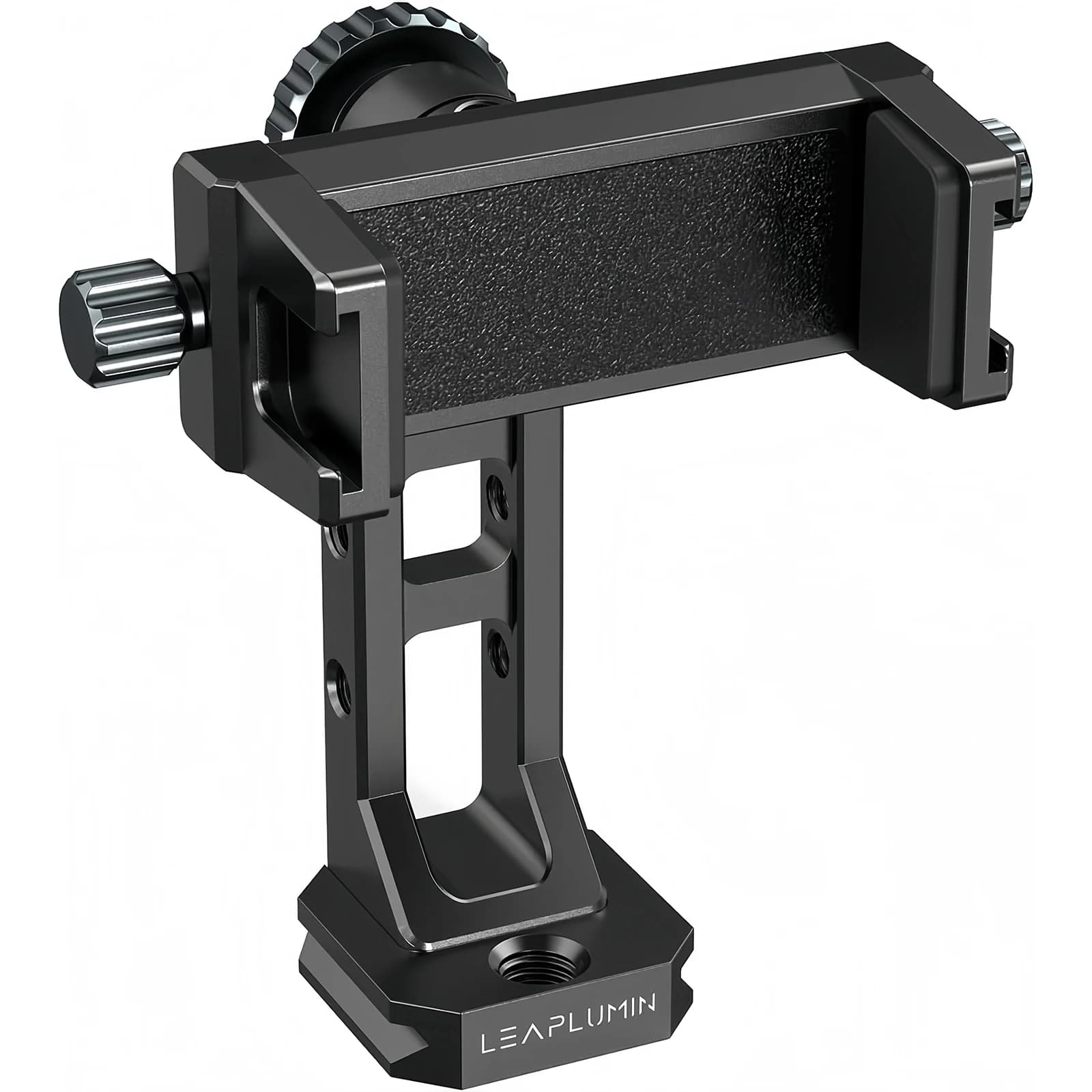 Metal Phone Mount for Tripod with Cold Shoes & Arca Port, 360° Rotatable Phone Holder Stand, 4 * 1/4" Screw Mount for iPhone 17