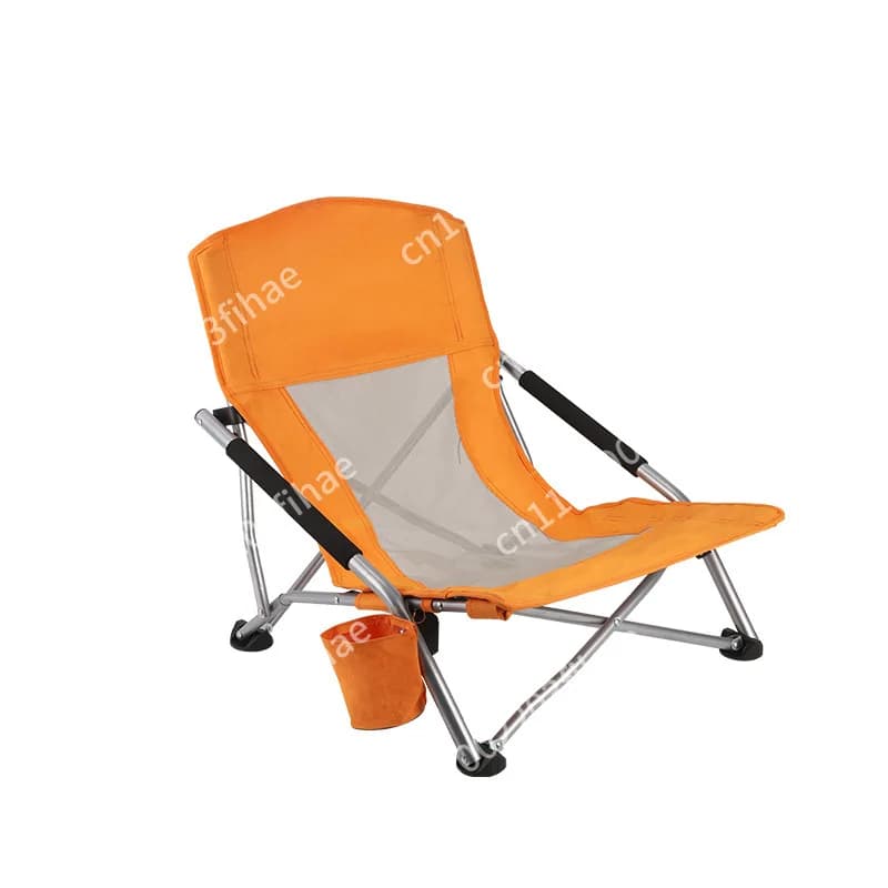 Outdoor leisure lounge  camping folding chair beach chair portable travel high back fishing