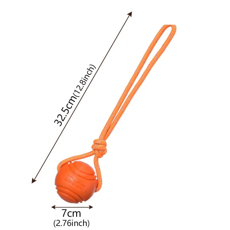 Dog Training Ball on Rope Cotton Rope Ball Nontoxic Durable Toy for Small Medium Dogs Interactive Pull Throw for Indoor Outdoor