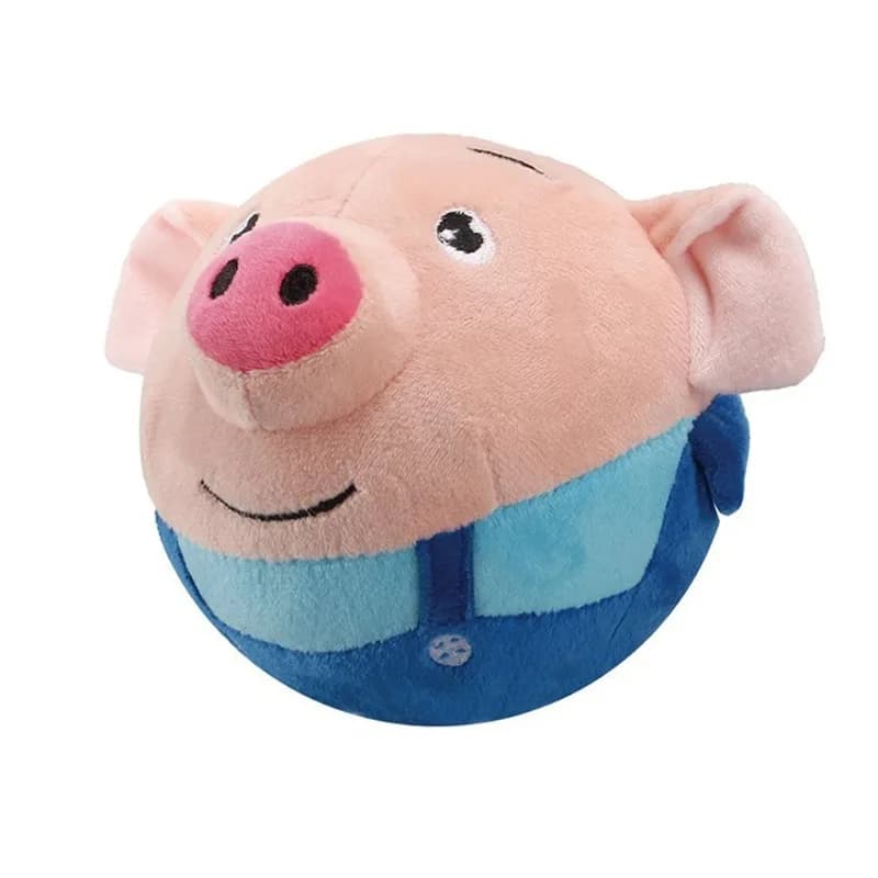 Pet Electronic Toy Cat Ball Pet Bouncing Jump Ball Music Vibration Bite Puppy Ball Interactive Dog Chewing Moving PlushDoll Toy