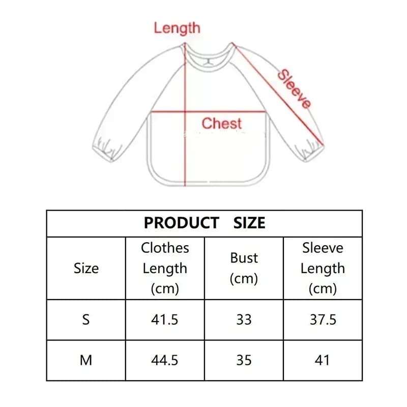Baby Soft Waterproof Bib Kid Long Sleeves Adjustable Feeding Cloth Little Boy Girl Painting Smock Child Meal Eating Apron